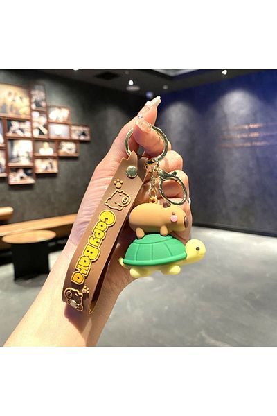 Miniso Color 6 MINISO Capybara Keychain PVC Soft Key Accessories Cute Party Gifts for Christmas for Boys an