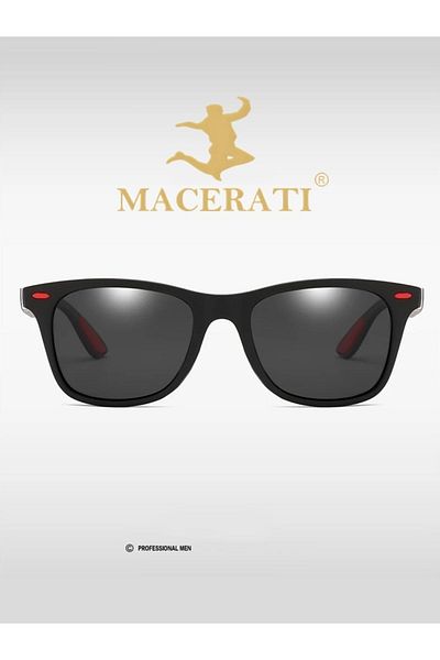 MACERATİ Huge Unisex Black Sunglasses