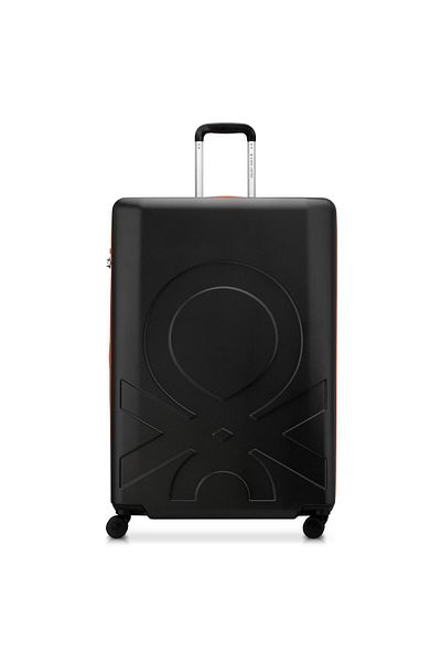 United Colors of Benetton Fabrica 80cm 4 Double Wheel Hardcase Non-Expandable Check-In Luggage Trolley Blue