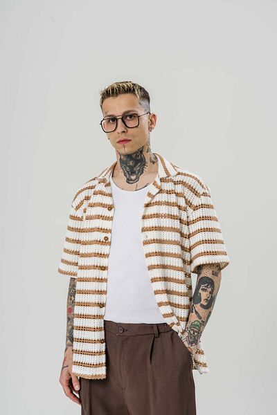 go gang own Πλεκτό πουκάμισο Pure Knit
