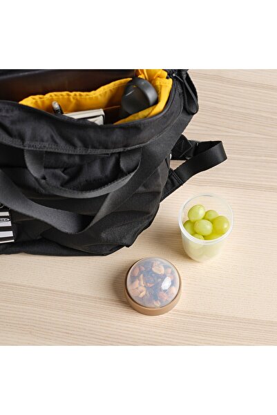 IKEA SPLITTERNY Snack container, transparent/light grey-brown, 300 ml