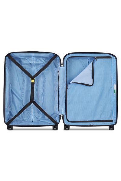 United Colors of Benetton UCB Hardside 70cm Expandable 4 Double Wheel Check-In Luggage Trolley Purple