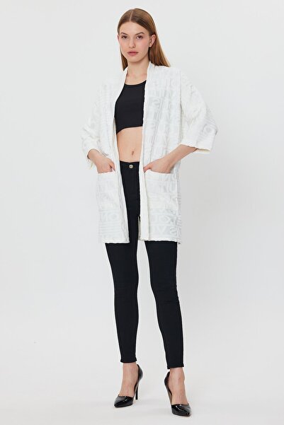 ALEXANDERGARDI Γυναικεία ζακέτα με μοτίβο με λεπτομέρεια τσέπης με τρία τέταρτα μανίκια