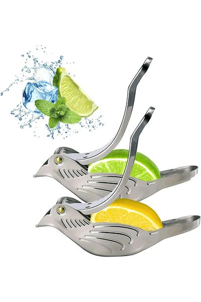 COOYA 2-Piece Stainless Steel Bird-Shaped Lemon Juicer Set,Portable Manual Citrus Press for Kitchen&Travel