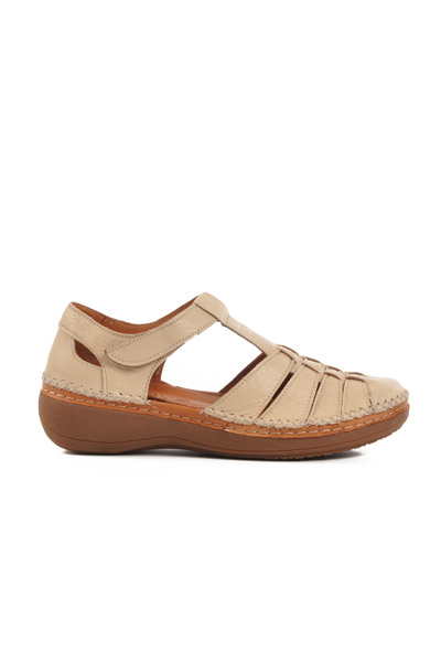 Venüs Beige Genuine Leather Women's Sandals 25190247 Y Z