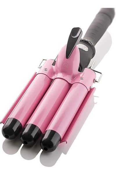 COOYA Hair Curler, Professional Three Barrels Hair Curling Iron Wand Automatic Perm Splint Hair Curler