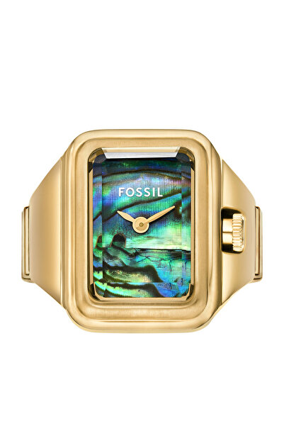 Fossil Raquel Damen-Ringuhr Aus Gold Und Schwarzen Perlen ES5411