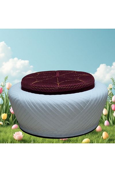 şahinbak Luxury Soft Yellow - Imam, Mesh and Burgundy Cube - S036