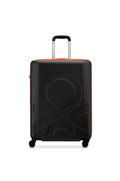 United Colors of Benetton Fabrica 70cm 4 Double Wheel Hardcase Non-Expandable Check-In Luggage Trolley Blue