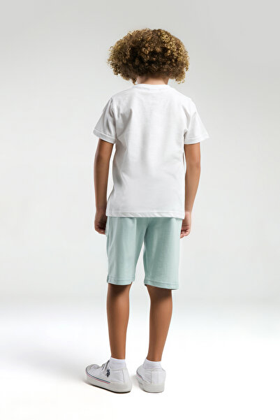 U.S. Polo Assn. Erkek Çocuk Beyaz Pijama Takımı 50310806-VR013