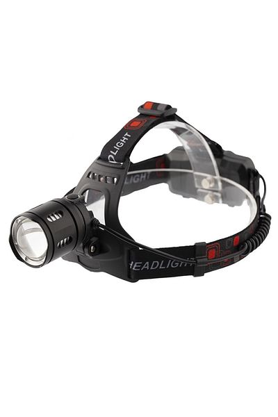 Depox Ideallstore® Headlamp, Hiking Ranger, Zoom, Interchangeable Intensity, Aluminum, Black