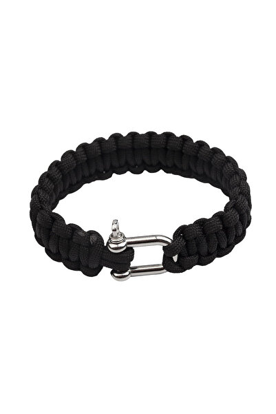 Depox Náramek IdeallStore pro přežití, Military Surplus, paracord, 24 cm, černý