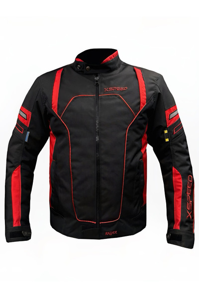 Xspeed Anger Plus 4 Mevsimlik Korumalı Motosiklet Montu Yeni Sezon Siyah Kırmızı