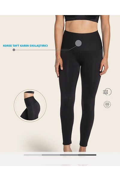 MİSTİRİK Effective Black Push up Corset 044 Model Contraction Booster