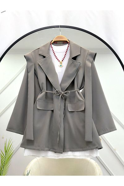 YEDİLALE Design Jacket with Shoulder Belt