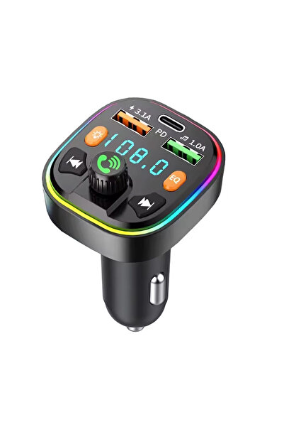 Genel Markalar Bluetooth Araç Kiti Araç Fm Transmitter Şarj USB TypeC MP3 PD Flash Için Uygun Çakmaklık Giriş