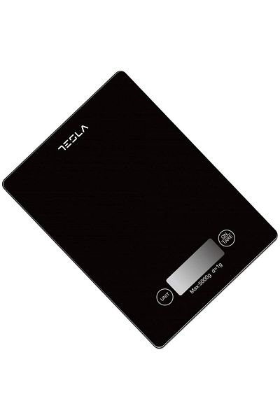 TESLA Cantar de bucatarie Tesla KS201B, 5kg, ecran LCD, functie Tara, Sticla (Negru)