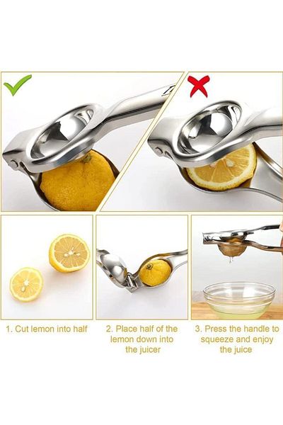 COOYA Lemon Squeezer, Stainless Steel Hand Manual, Manual Citrus Press Juicer