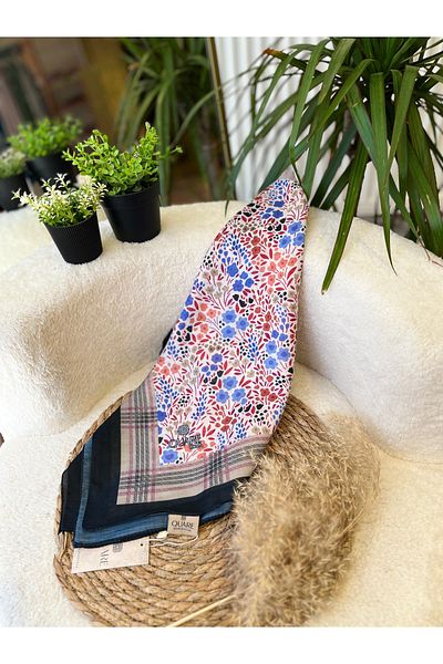 Neva Flower Patterned Cotton Shawl