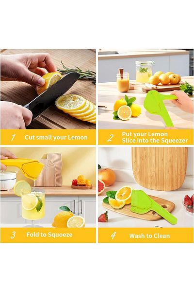 COOYA Lemon Squeezer,Effortless Manual Flat Lime Juicer Squeezer,Folds Design for Saving Space Storage