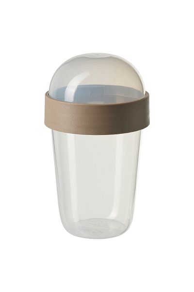 IKEA SPLITTERNY Snack container, transparent/light grey-brown, 300 ml