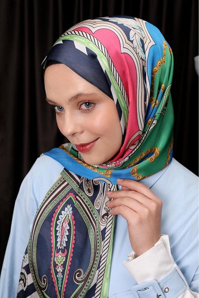 Levidor Indian Silk Shawl Dark Green 504-07