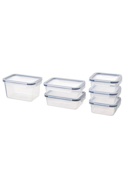 IKEA 365+ Food container with lid, set of 6, plastic