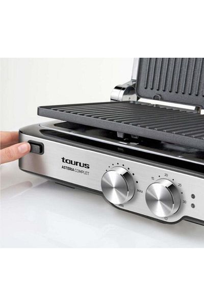 Taurus Gratar electric Taurus Asteria Complet, 2000 W, termostat reglabil, timer 30 min, placi antiaderente