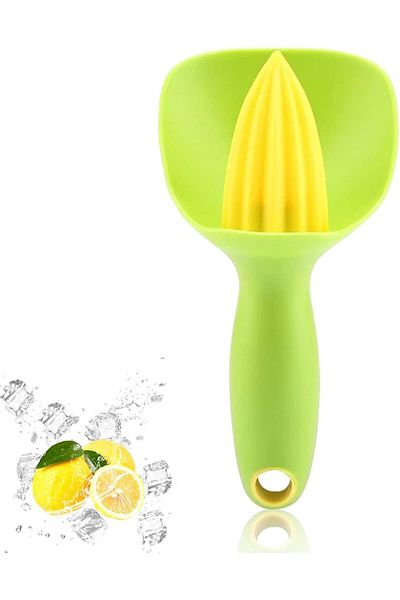 COOYA Lemon Squeezer with Splash Guard and Core Catcher, Mini Juicer for Household Kitchen Appliances