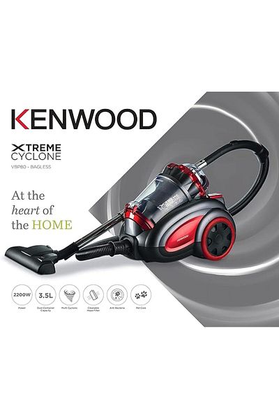 Kenwood Bagless Vacuum Cleaner,2200w,3.5 Dust Container Capacity,cleanable Hepa Filter,anti Bacteria