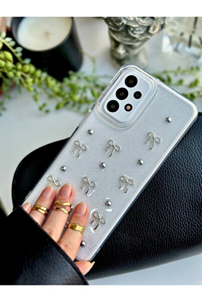 Go Aksesuar Galaxy A32 Uyumlu 3d Mini Fiyonk Tasarımlı Oyuncaklı Silikon Kılıf