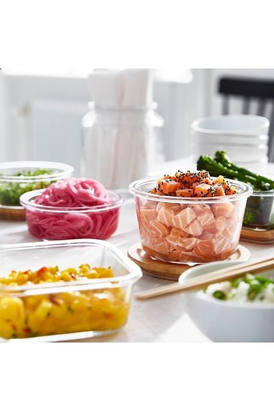 IKEA 365+ Round Glass Food Container 600 ml, Oven-Safe, Stackable, BPA-Free, Durable & Versatile