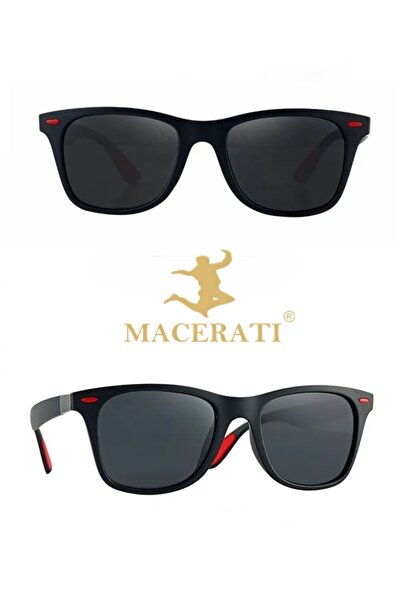 MACERATİ Huge Unisex Black Sunglasses