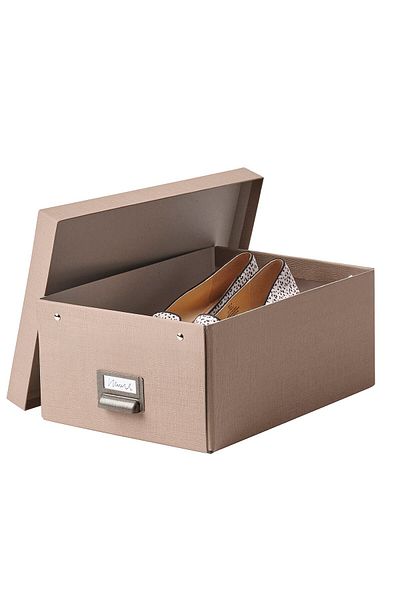 IKEA TJOG Storage box with lid, dark beige