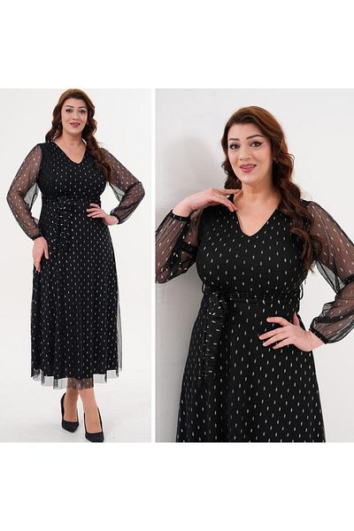 CİXAPLE Φόρεμα Maxi με στάμπα V-Neck