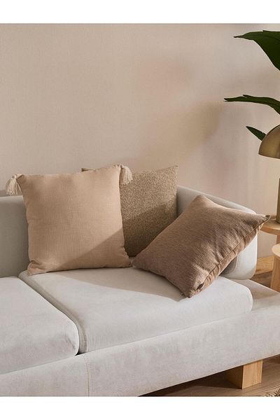 Vanilla Home Set de 3 huse de pernă din argilă moale