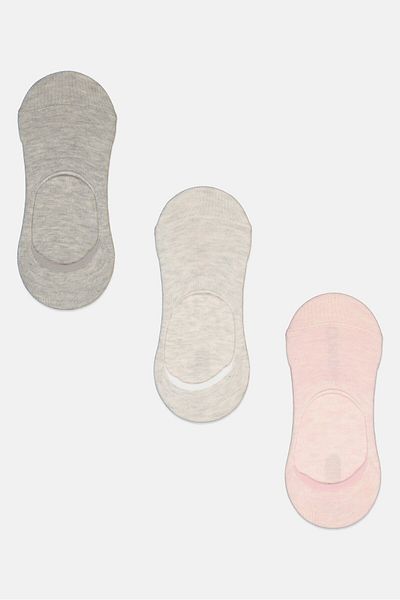 XOXO Women 3 Pairs Brand Logo Socks, Multicolor