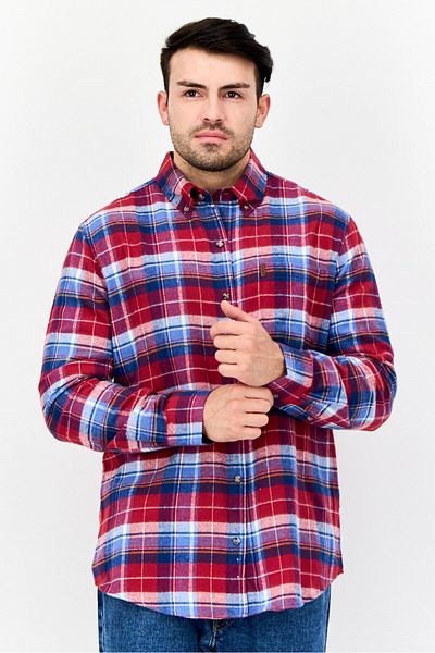 Chaps Men Regular Fit Plaid Long Sleeve Casual Shirt, Multicolor