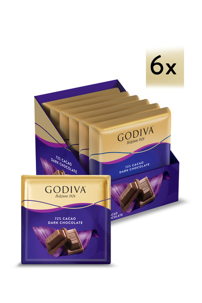 Godiva %72 Bitter Kare Çikolata - 60 gram - 6 Adet