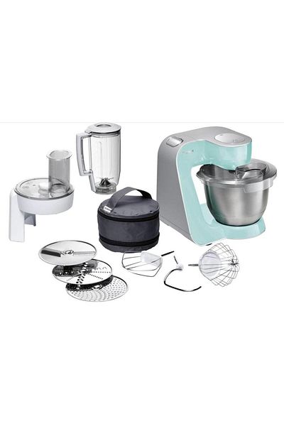 Bosch Robot de bucatarie Bosch MUM58020, 1000 W, 7 Trepte de viteza, 3.9 L (Turcoaz/Argintiu)