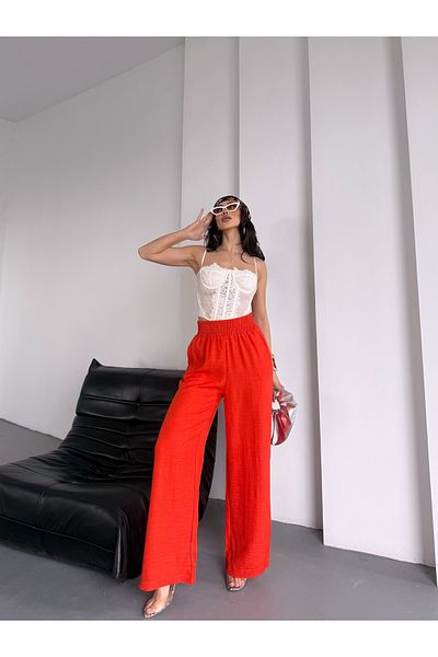 Mine'nspolo Palazzo Trousers - Wide Belt, Loose