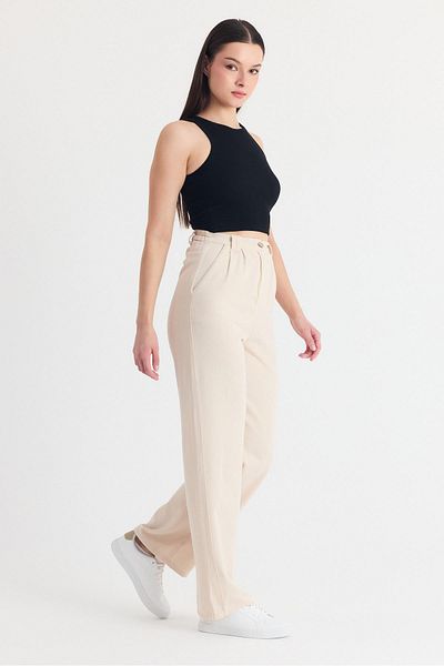 Rays Stone Pocket Pleated Wide Leg Trousers 7021