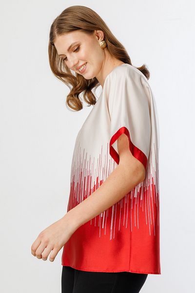 Ekol Six Patterned Large Size Blouse