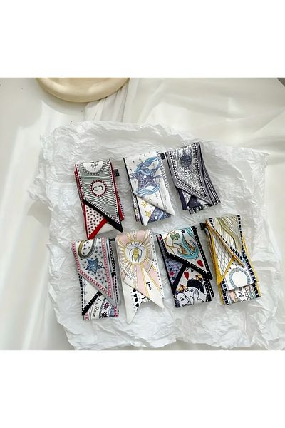 MAHLA Design Double Sided Scarf, Tarot Thin Shawl, Neck Shawl, Bag Accessory