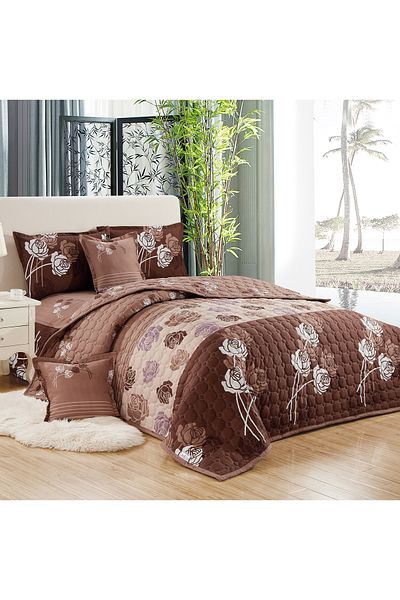 Generic طقم لحاف مضغوط، مقاس توأم، لونين، 4 قطع، مقاس مفرد 160×210 سم، G3