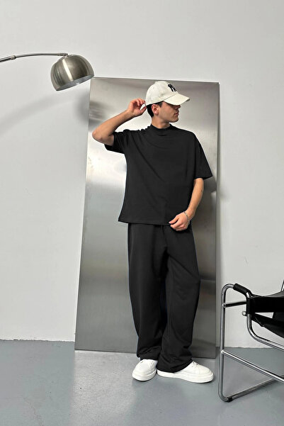 OKULCUBABA Ανδρικό σετ φόρμας με κοντό μανίκι και λαιμόκοψη ποδηλατικού τύπου