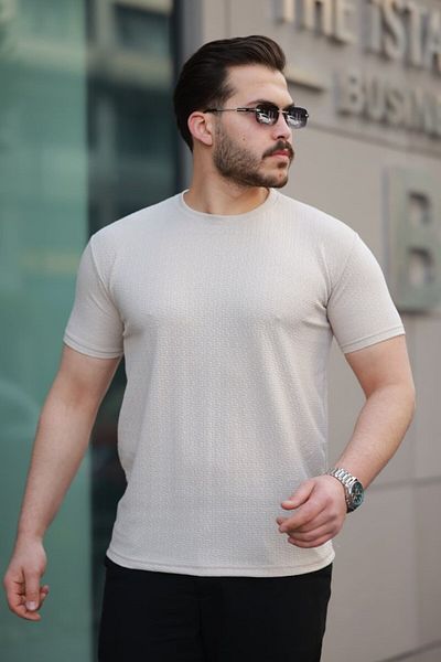 Kokosh moda Ανδρικό μπλουζάκι με κοντομάνικο ζιγκ-ζαγκ σχέδιο