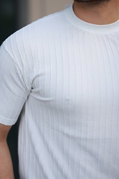 HAZEGO Ανδρικό μπλουζάκι με κοντό μανίκι από πλέγμα Sky Fashion