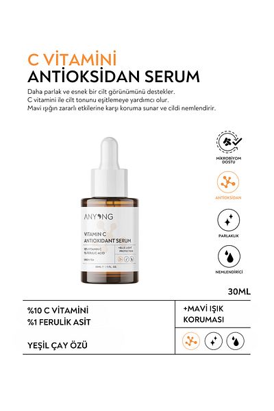 Anyong Vitamin C Brightening and Tone Equalizing Serum 30 ml / 10% Vitamin C & 0.5% Ferulic Acid