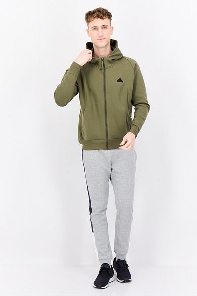 adidas Men Sportswear Fit Long Sleeves Outdoor Sweatshirt, Olive